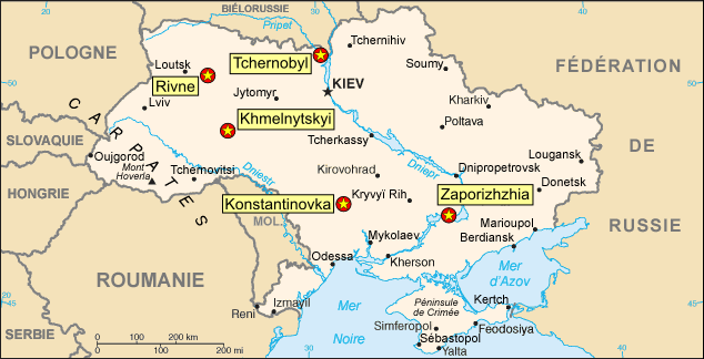 Ядрени централи в Украйна